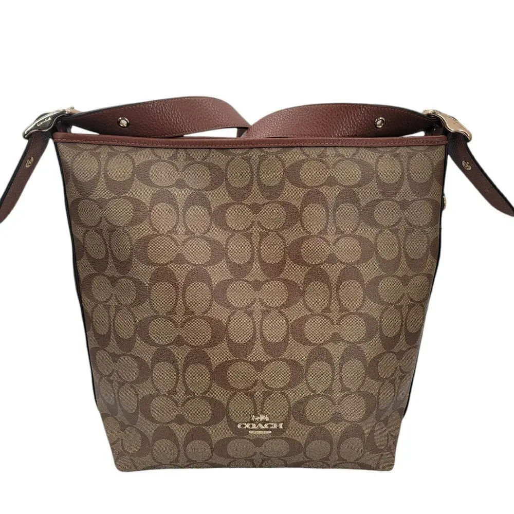 Coach Factory Val Duffle‎ Bag In Signature Canvas Shoulder Bag